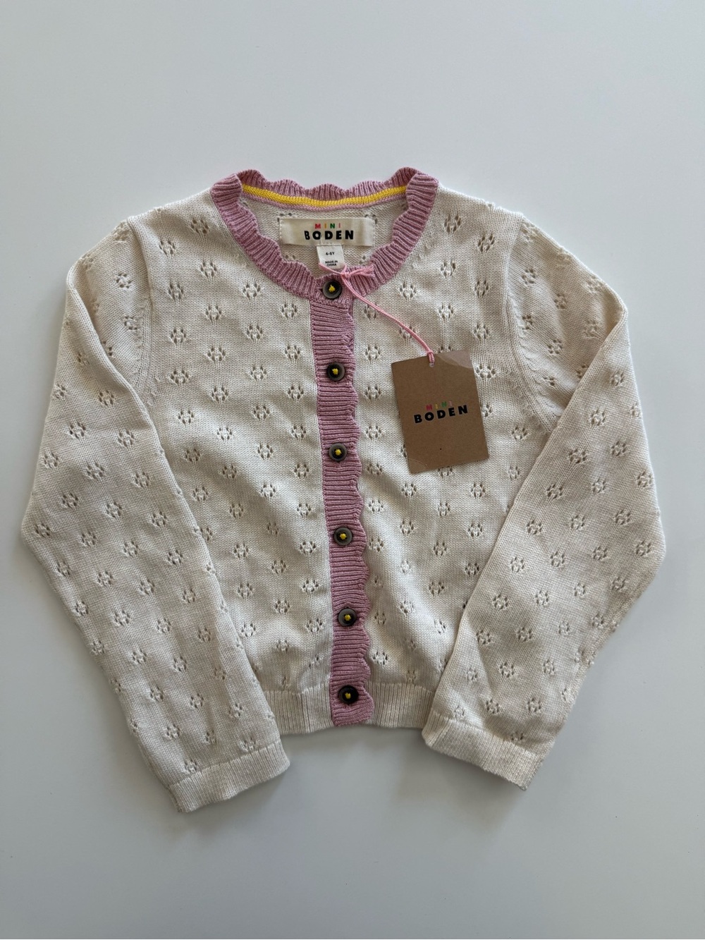 Mini boden Everyday Scalloped Cardigan
